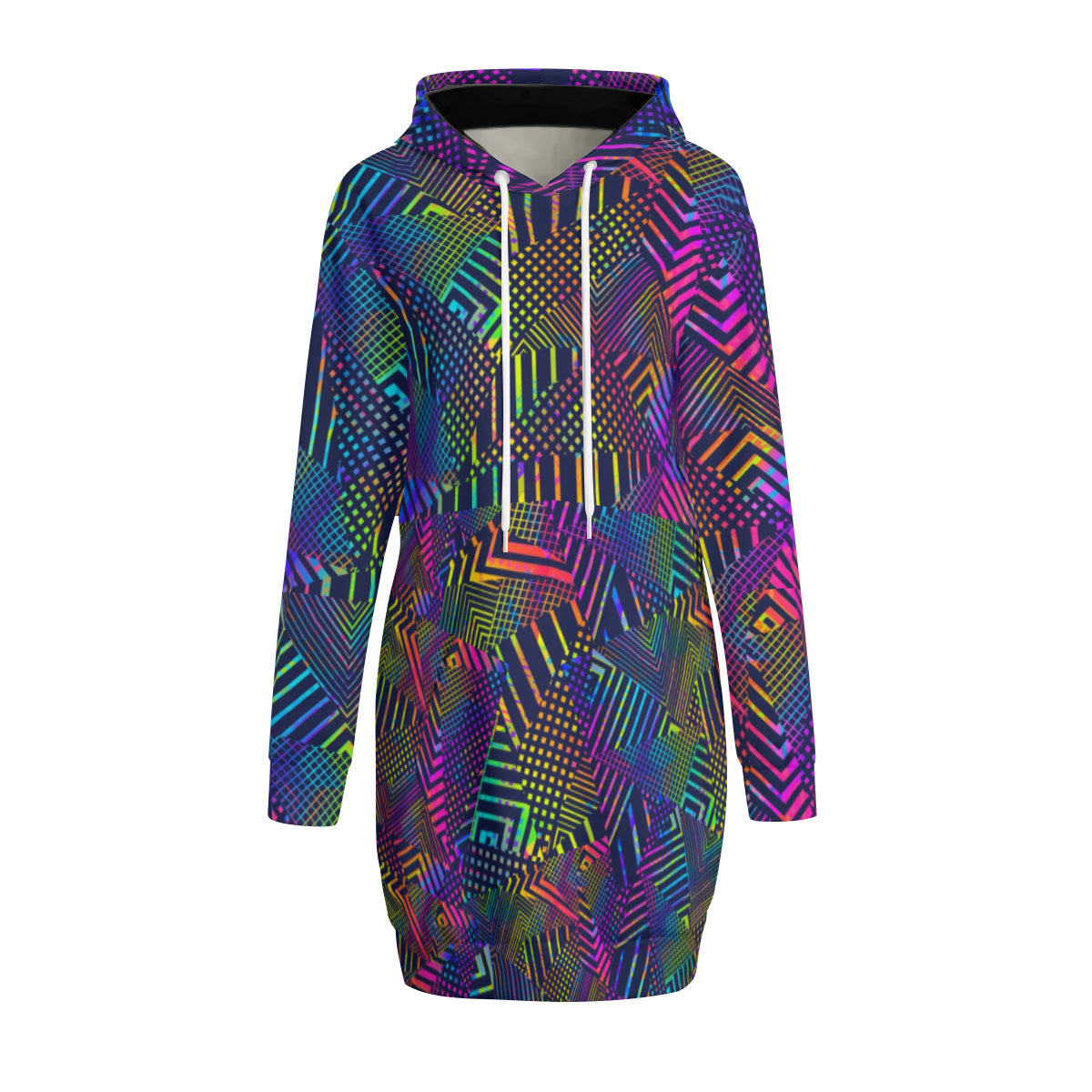 Wild design multicolor sweatshirt dress for those chilly swim days