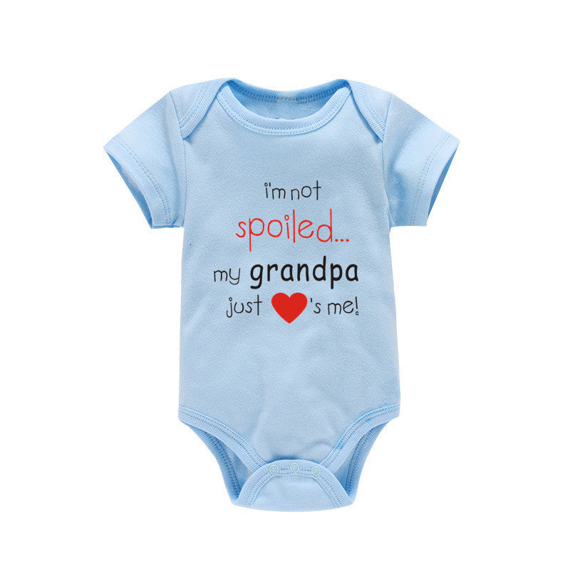 Babies - Short-sleeved Cotton Baby Onsie