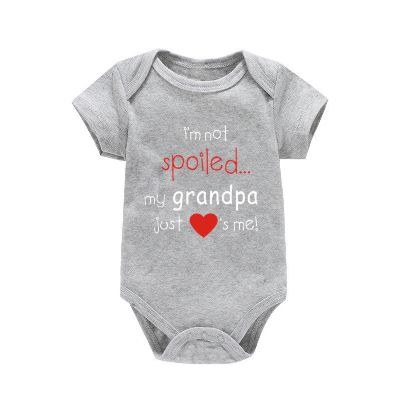 Babies - Short-sleeved Cotton Baby Onsie