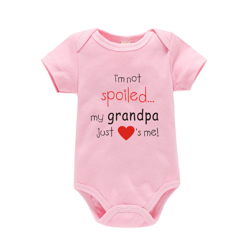 Babies - Short-sleeved Cotton Baby Onsie