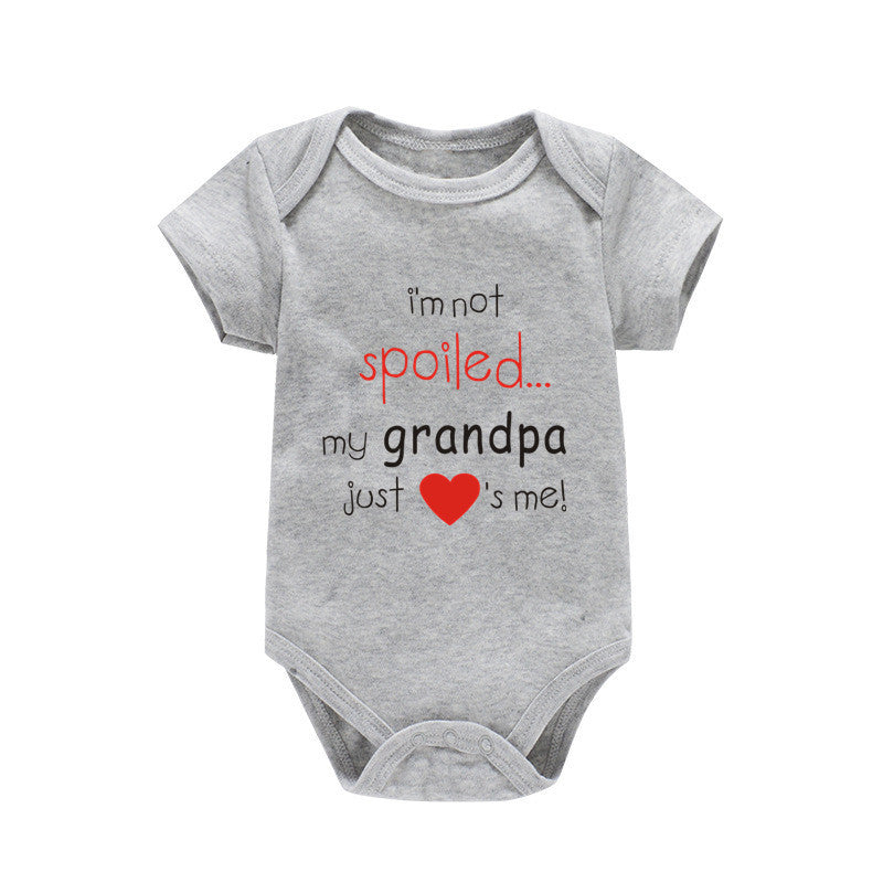 Babies - Short-sleeved Cotton Baby Onsie