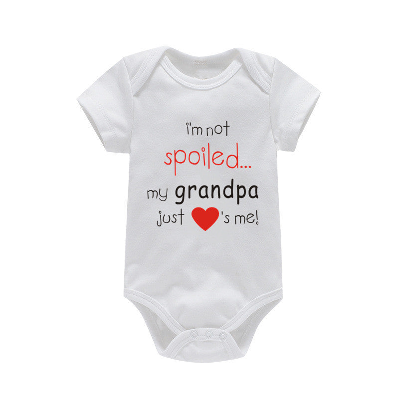 Babies - Short-sleeved Cotton Baby Onsie