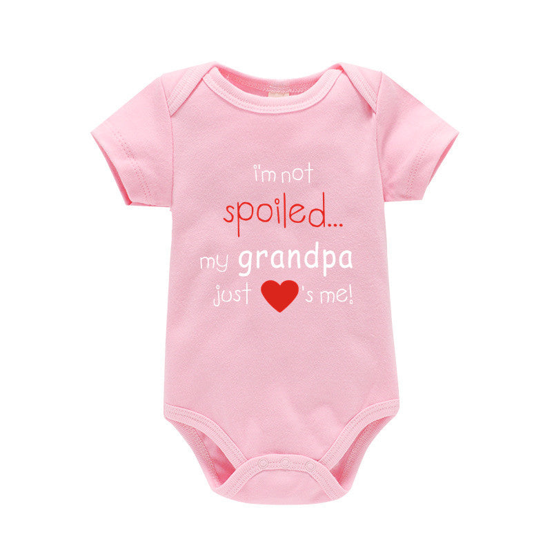Babies - Short-sleeved Cotton Baby Onsie