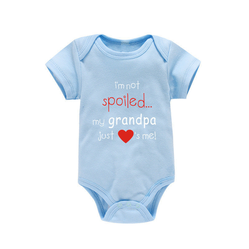 Babies - Short-sleeved Cotton Baby Onsie