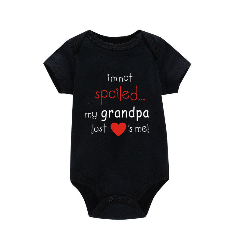 Babies - Short-sleeved Cotton Baby Onsie
