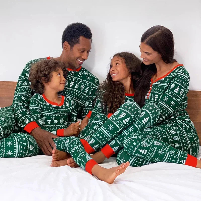 Christmas Family Matching Pajamas Mother Daughter Father Son Family Look Outfit Baby Girl Rompers Sleepwear Pajamas