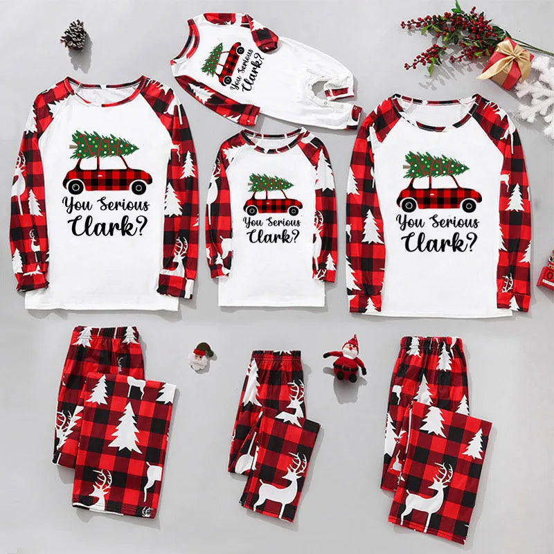 New Year Mother Daughter Pajamas Suit Family Matching Outfits Women Men Kids Pajamas Set Baby Rompers Christmas Family Look
