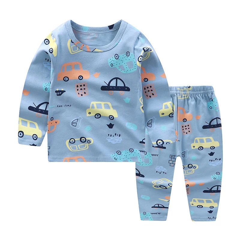 pajamas new autumn children christmas family boys suits girls thermal underwear home clothing set 2 pcs cartoon baby boy clothes