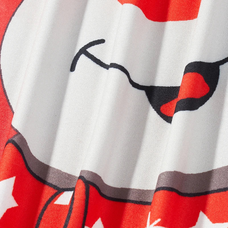 Family Matching Christmas Pajamas Pet /Baby Romper/Cartoon Elk Print Long Sleeve Tops + Deer Print Pants Set for Mom Dad Kids