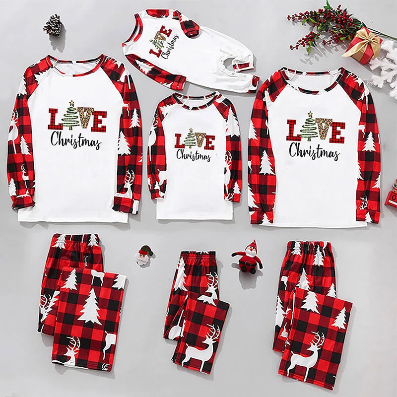 Adult Kids Pajamas Set Baby Rompers New Year Girls Boy Mom Dad Clothes Christmas Family Matching Pajamas Suit Family Look