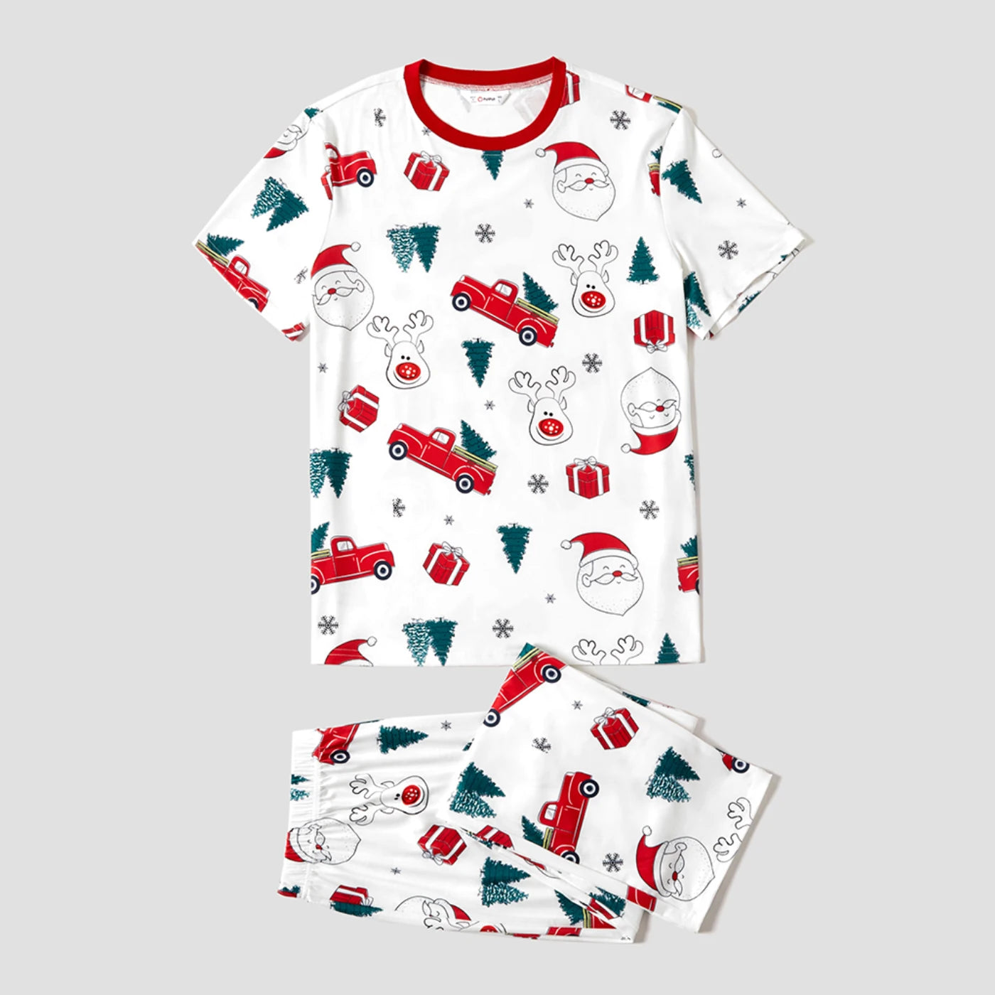PatPat Christmas Trunk and Santa Print Family Matching Pajamas Sets (Flame Resistant)