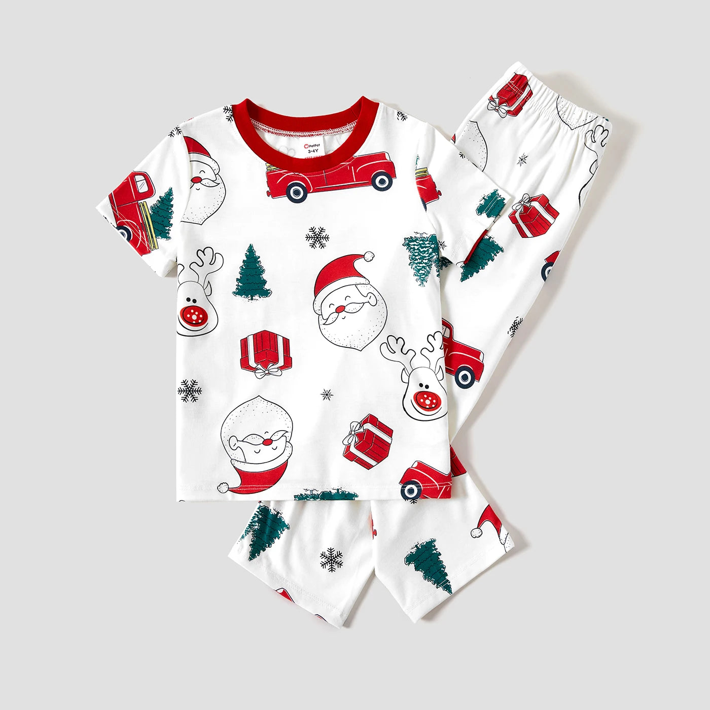 PatPat Christmas Trunk and Santa Print Family Matching Pajamas Sets (Flame Resistant)