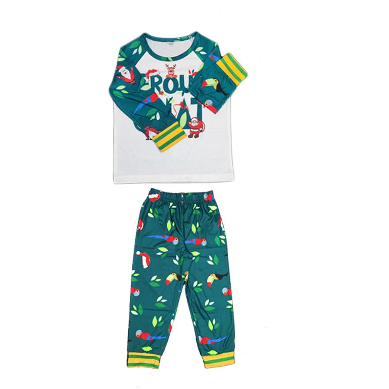Christmas Family Matching Outfits Letter Print Pajamas Father Mother Kids Clothes Xmas Sleepwear Family Clothing Set New Year