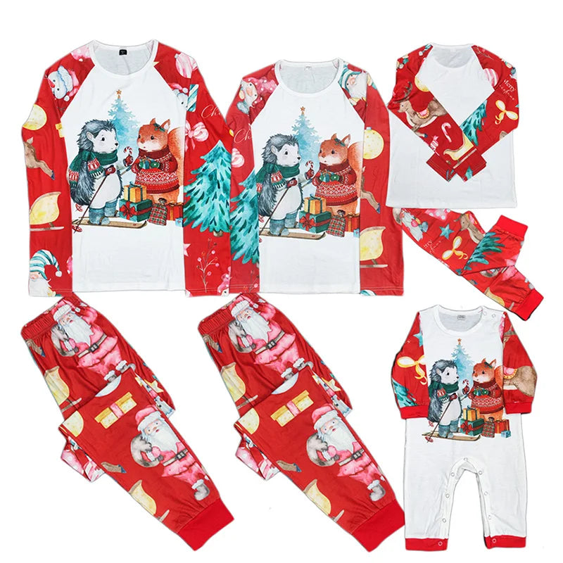Christmas Family Matching Outfits Letter Print Pajamas Father Mother Kids Clothes Xmas Sleepwear Family Clothing Set New Year