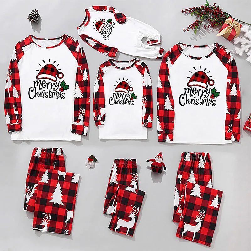 Adult Kids Pajamas Set Baby Rompers New Year Girls Boy Mom Dad Clothes Christmas Family Matching Pajamas Suit Family Look
