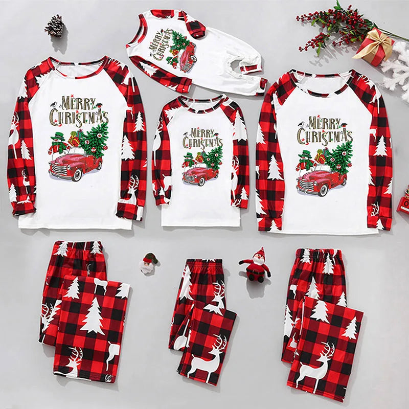 Christmas Costume Mom Dad And Me Clothes Set Christmas Family Matching Outfits New Year Adult Kids Pajamas Suit Baby Romper