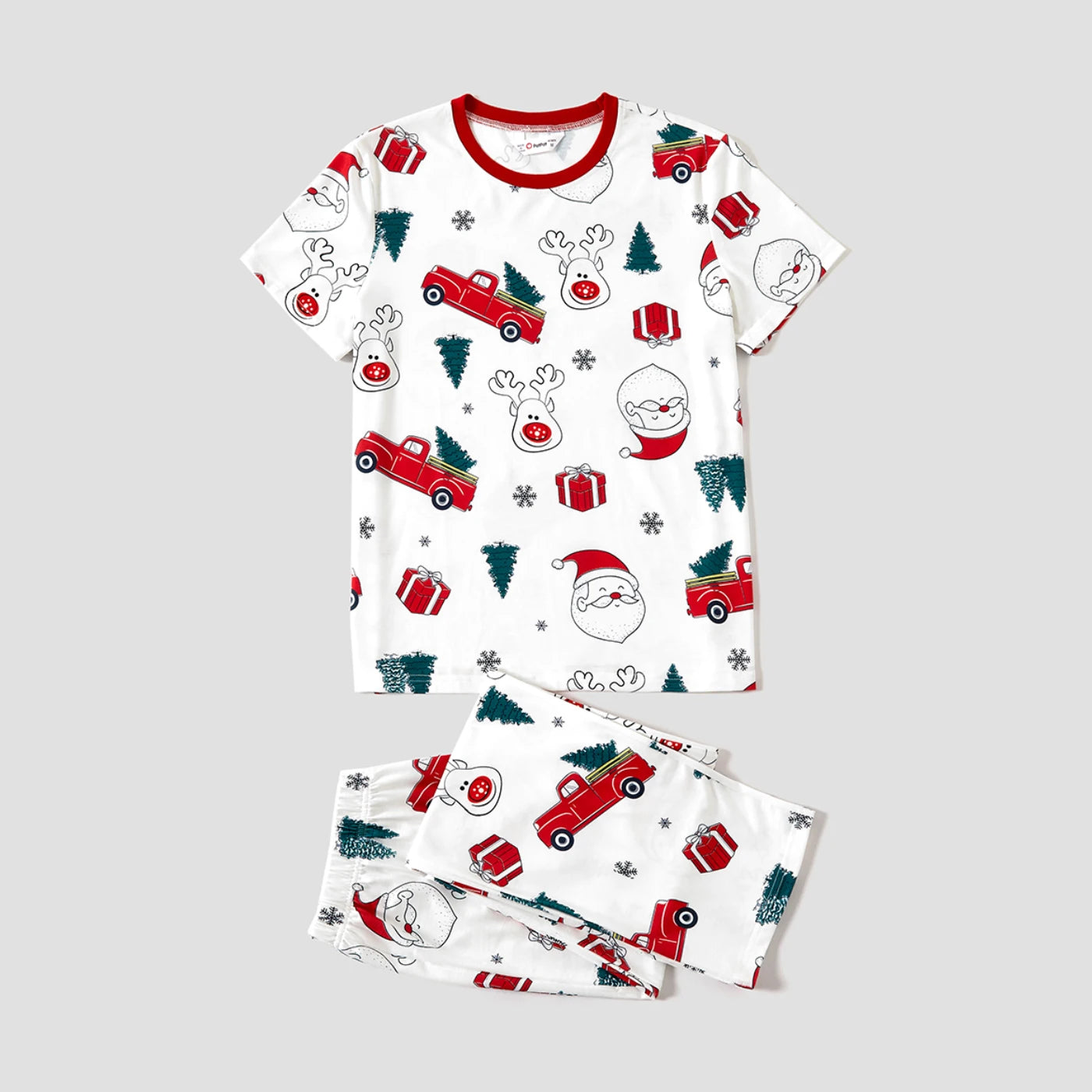 PatPat Christmas Trunk and Santa Print Family Matching Pajamas Sets (Flame Resistant)