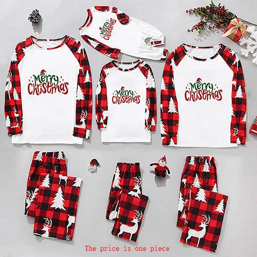 Mother Daughter Clothes Suit Cartoon Print Christmas Family Matching Outfits Mom Dad And Me Pajamas Set Baby Romper