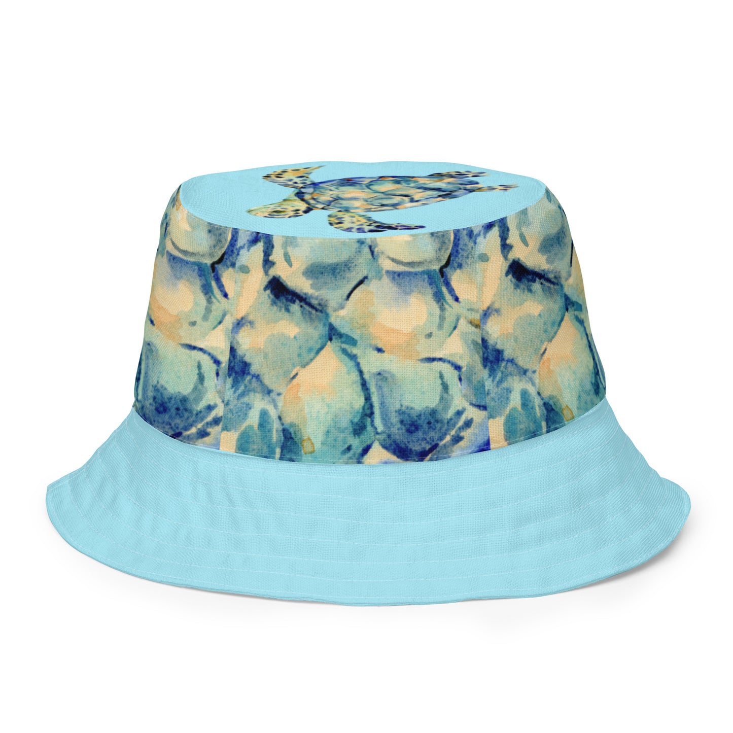 Reversible bucket hat Turtle Design No. 1