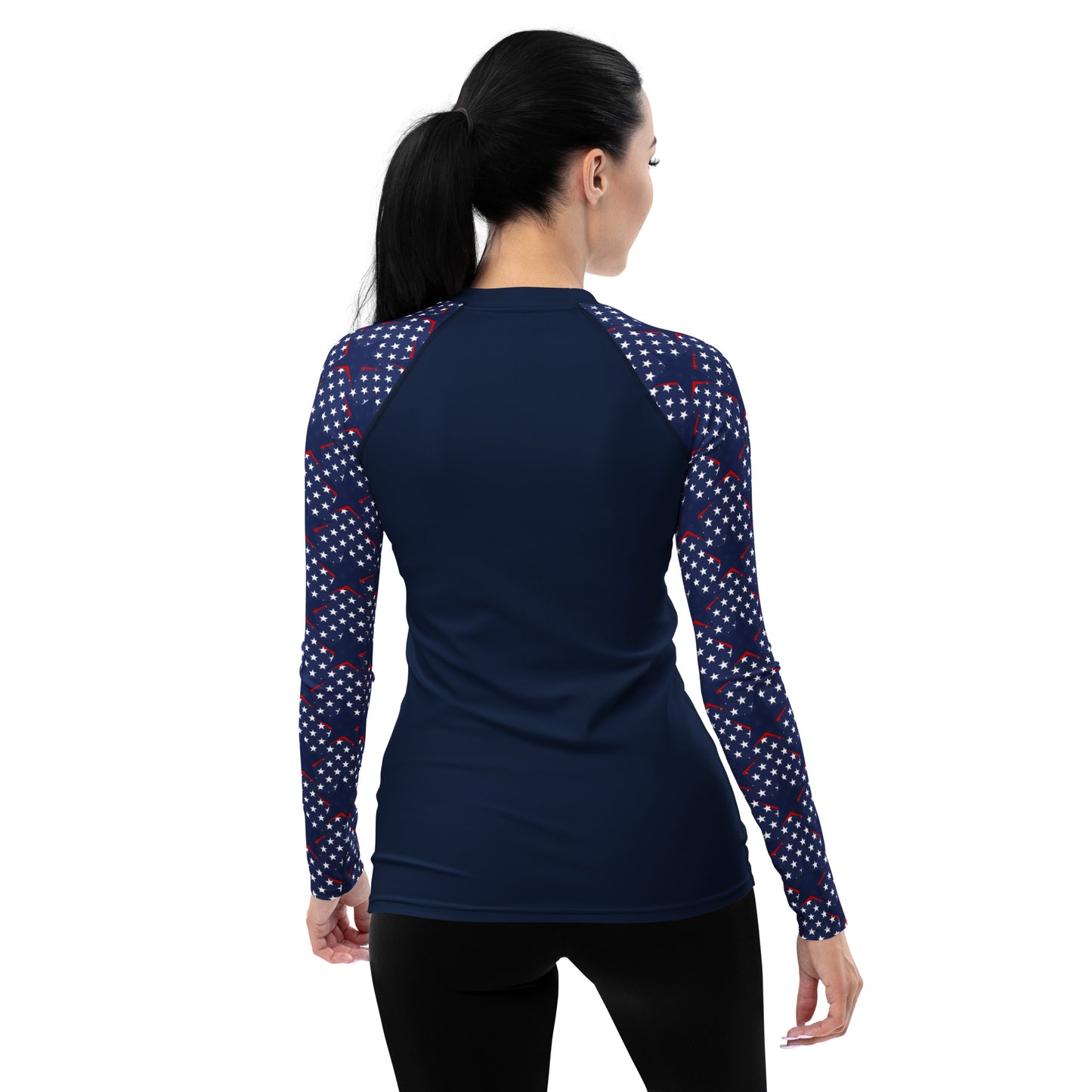 Rashguard Women's Rash Guard dark blue with stars