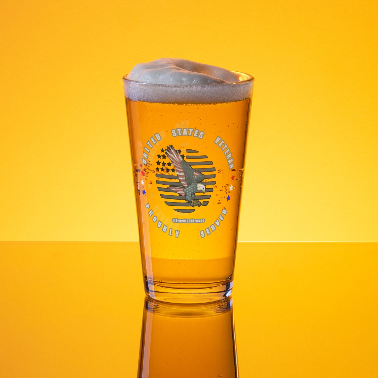 Panama Canal Zone Veteran - United States Veteran Proudly Served Shaker pint glass - 16 oz
