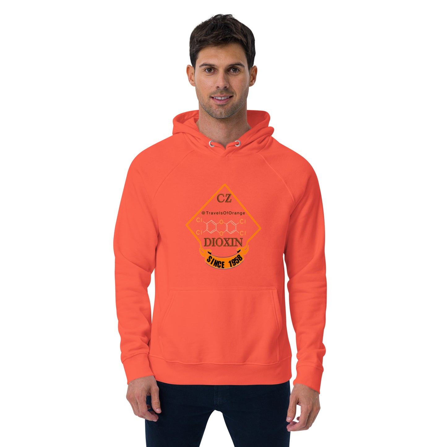 Panama Canal Zone Veteran - Unisex eco raglan hoodie Dioxin message