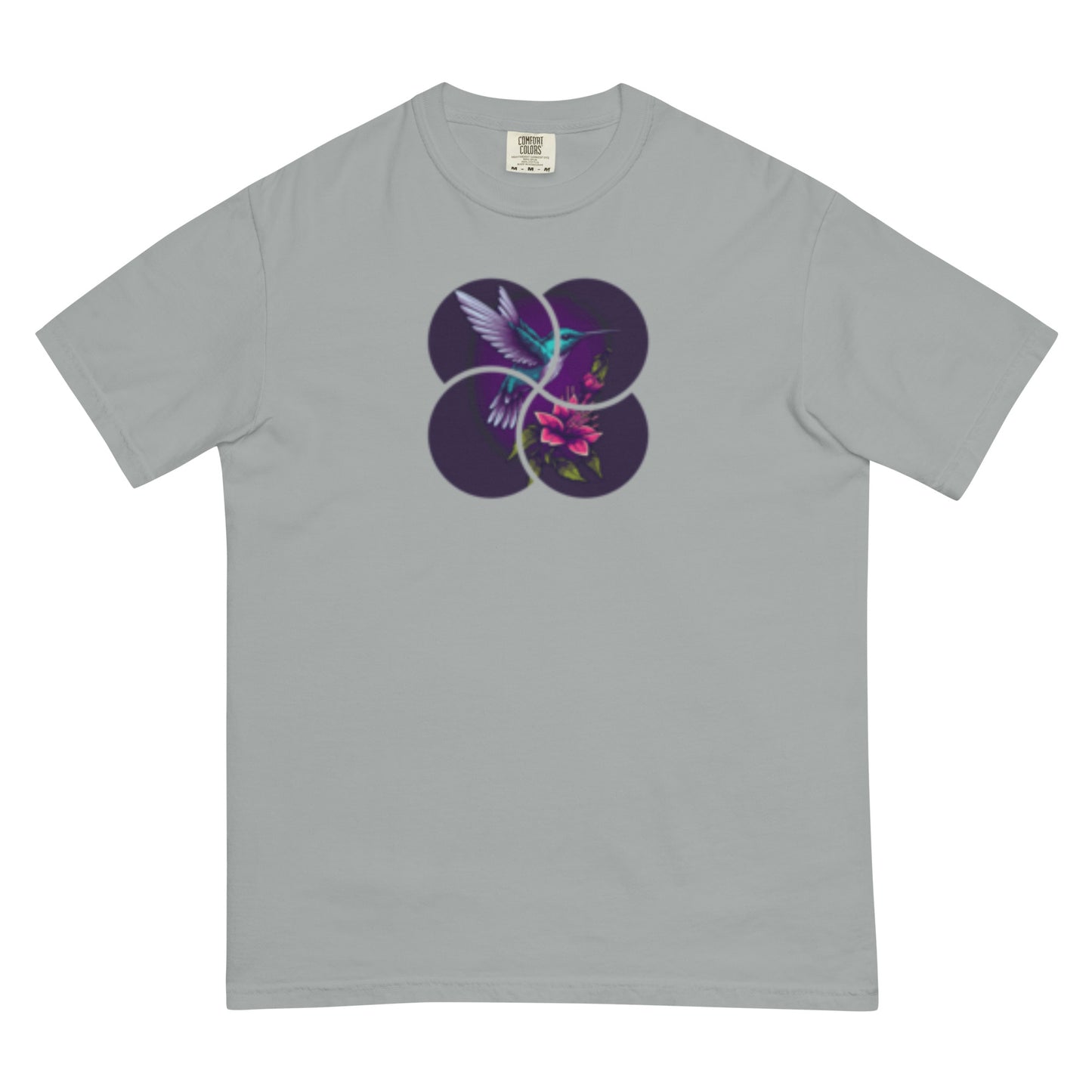 Unisex garment-dyed heavyweight t-shirt hummingbird design1