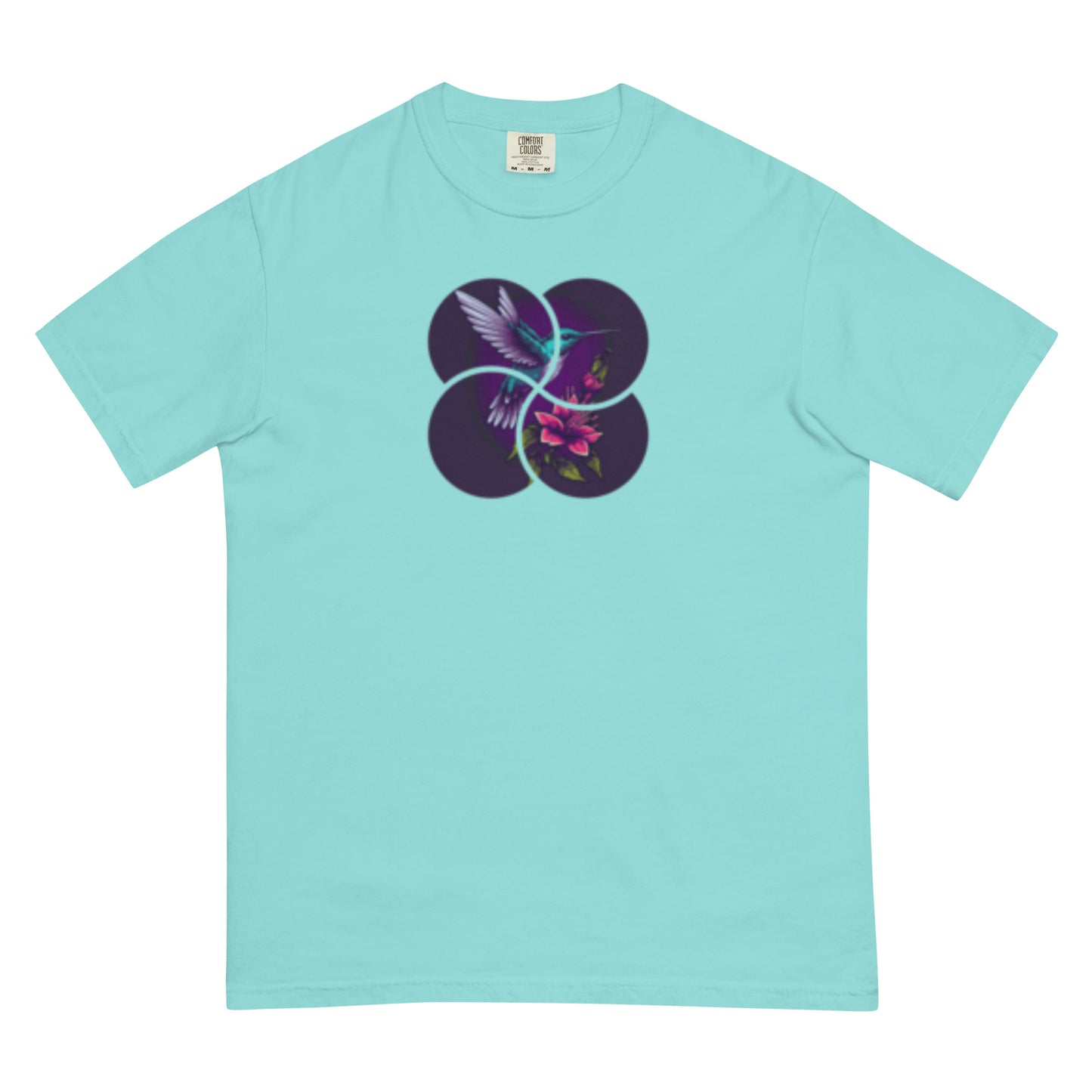 Unisex garment-dyed heavyweight t-shirt hummingbird design1