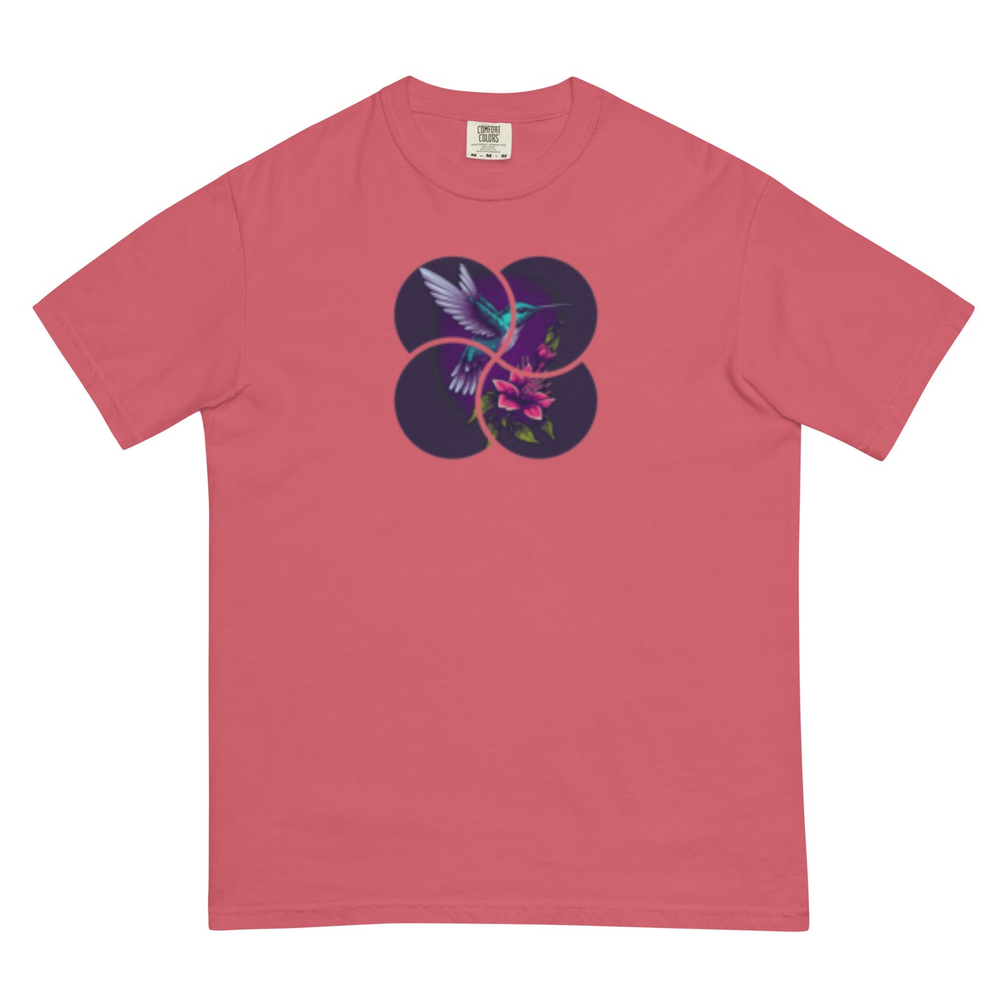 Unisex garment-dyed heavyweight t-shirt hummingbird design1