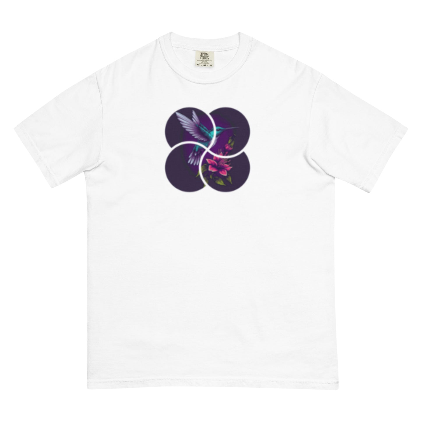 Unisex garment-dyed heavyweight t-shirt hummingbird design1