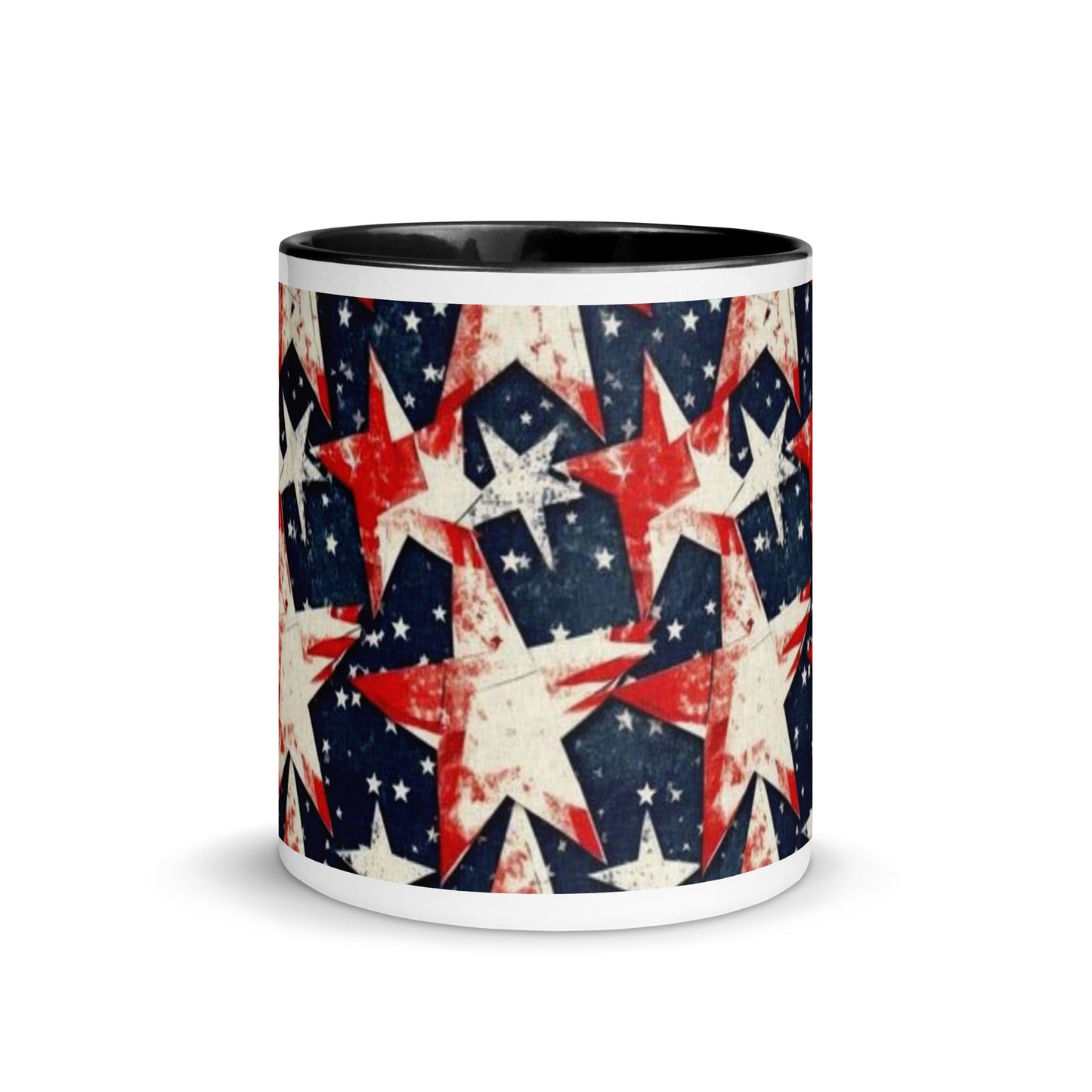 Mug with Color Inside - Red, White and Blue stars