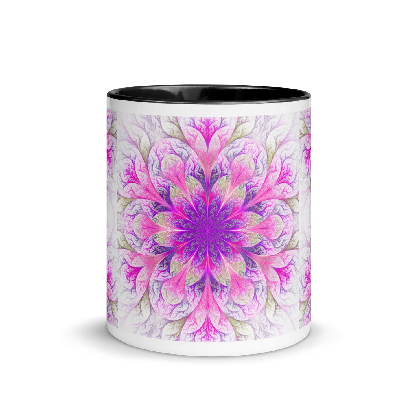 Mug with Color Inside - pretty flower design