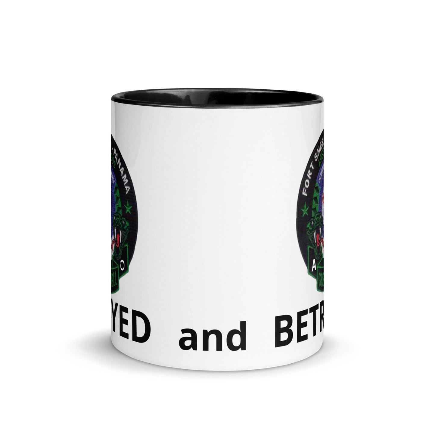 Panama Canal Zone Veterans Mug with Color Inside Green Hell Jungle Expert Design Sprayed and Betrayed