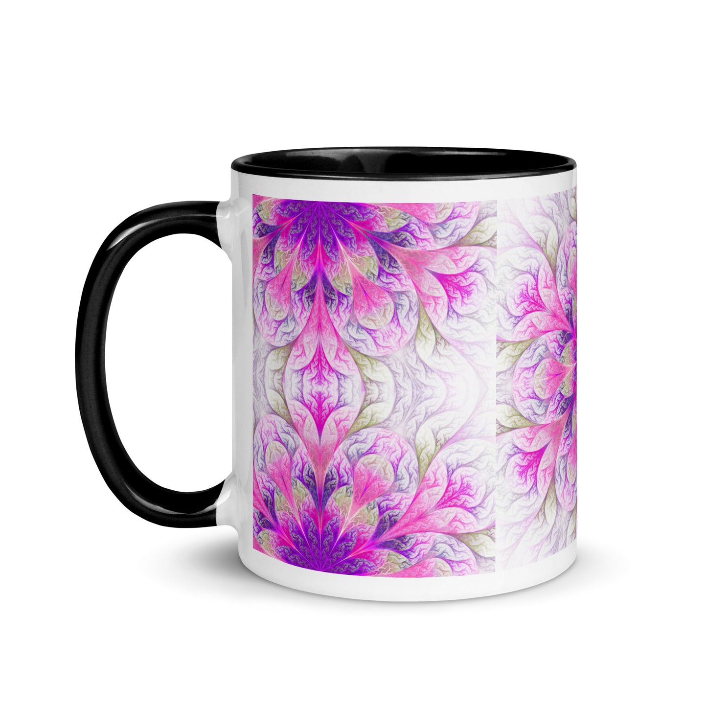 Mug with Color Inside - pretty flower design