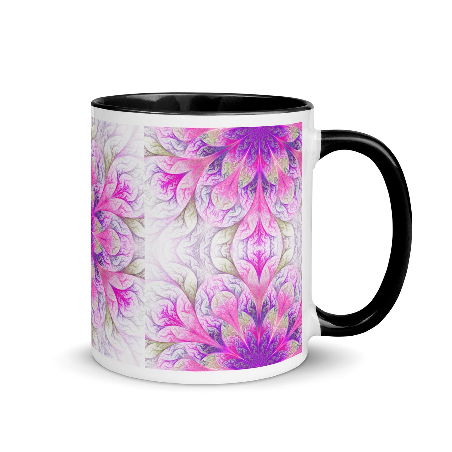 Mug with Color Inside - pretty flower design