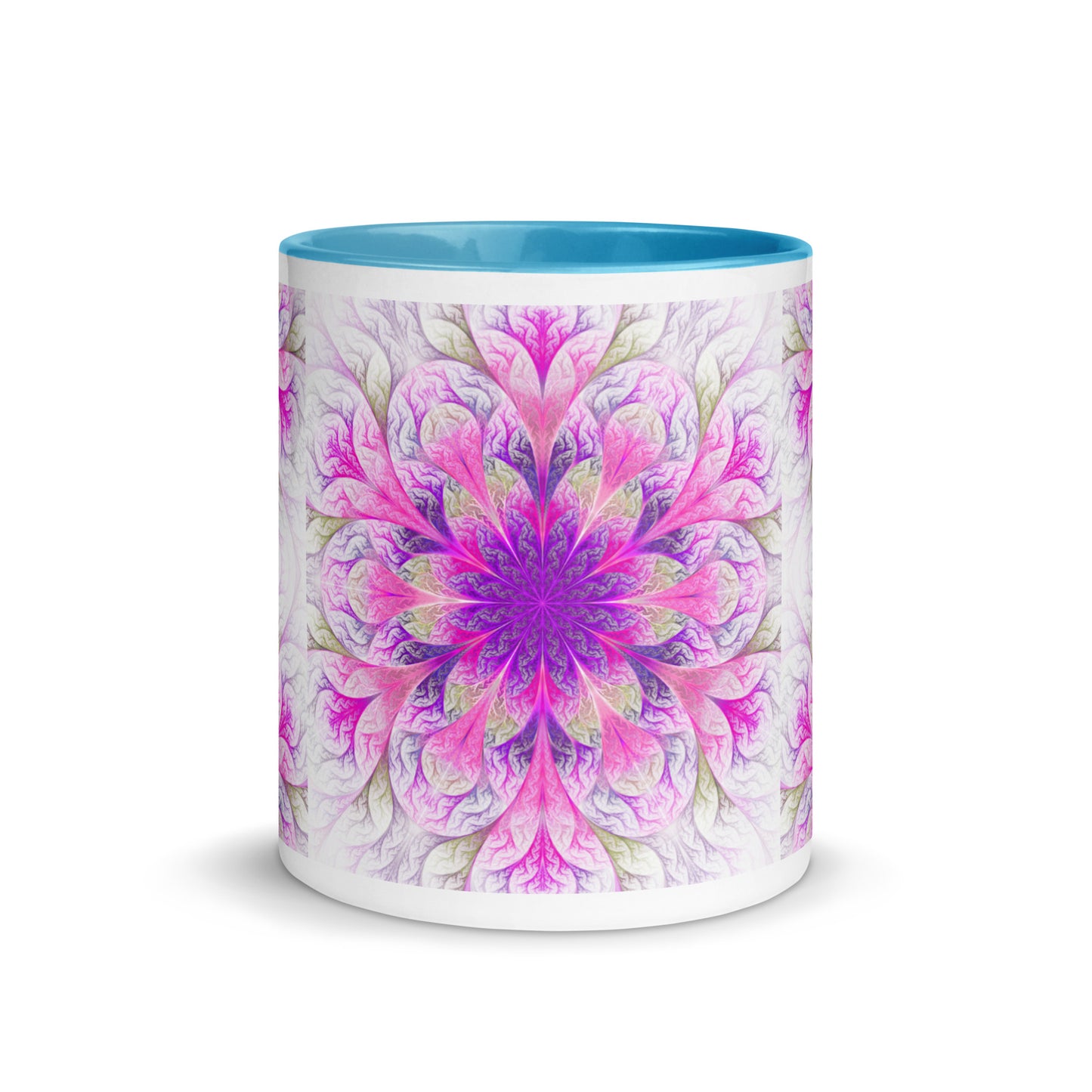Mug with Color Inside - pretty flower design