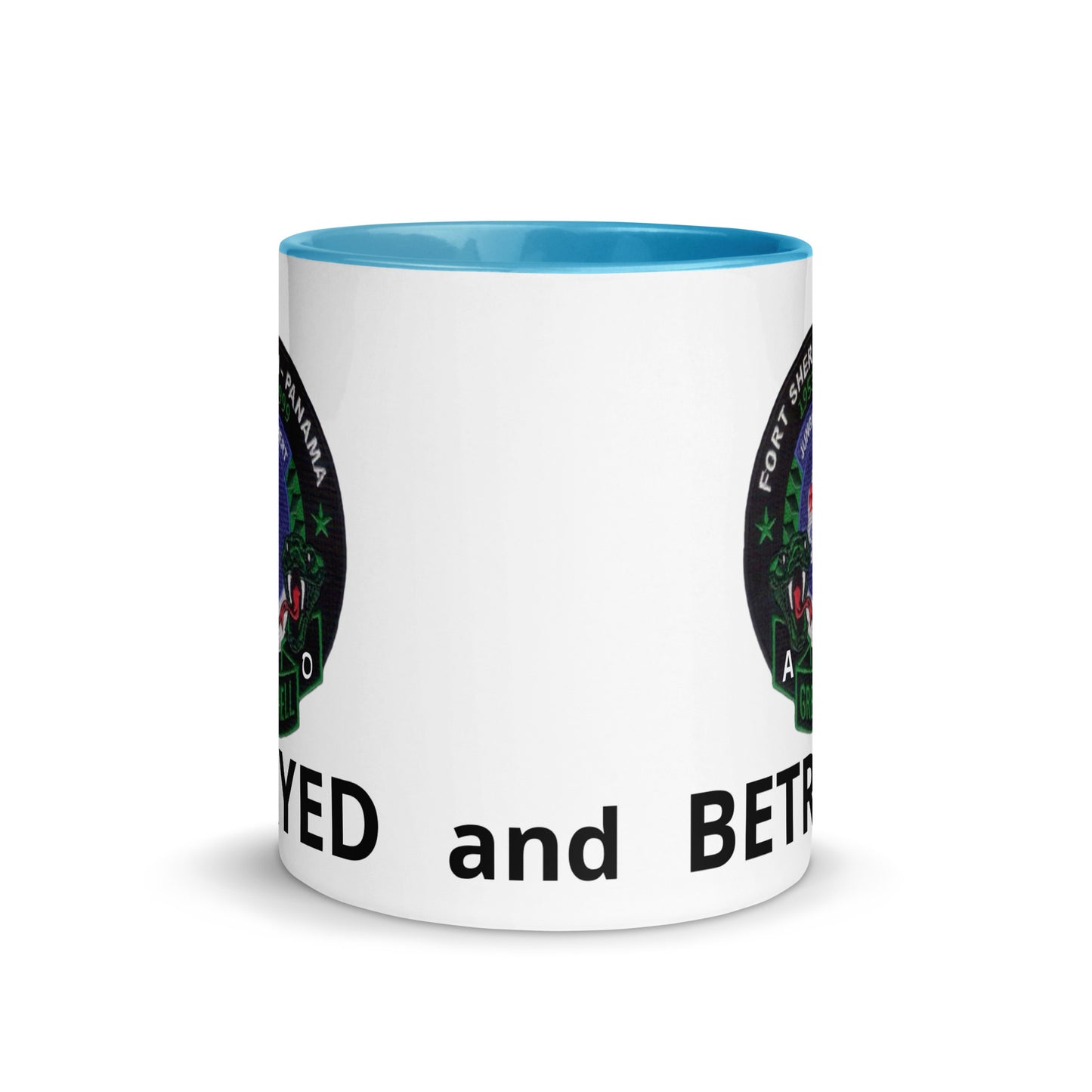 Panama Canal Zone Veterans Mug with Color Inside Green Hell Jungle Expert Design Sprayed and Betrayed