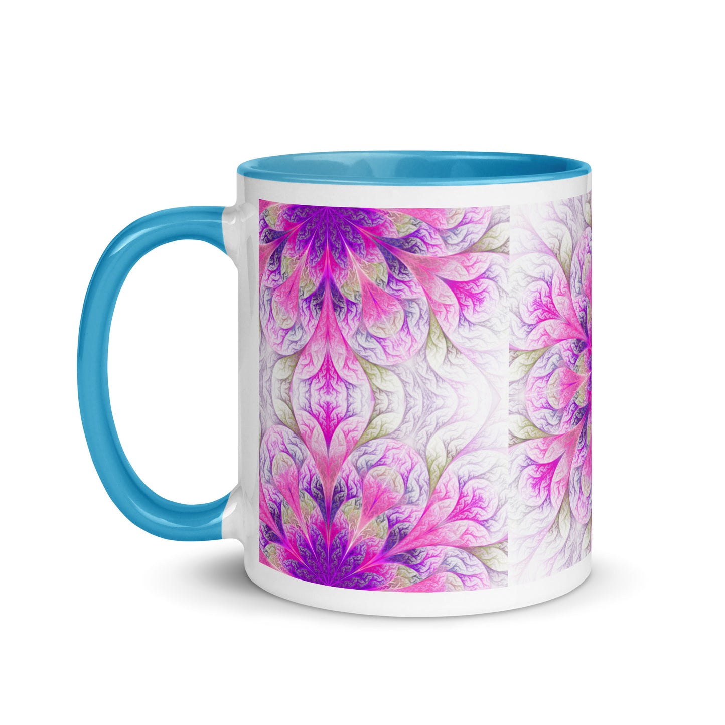 Mug with Color Inside - pretty flower design