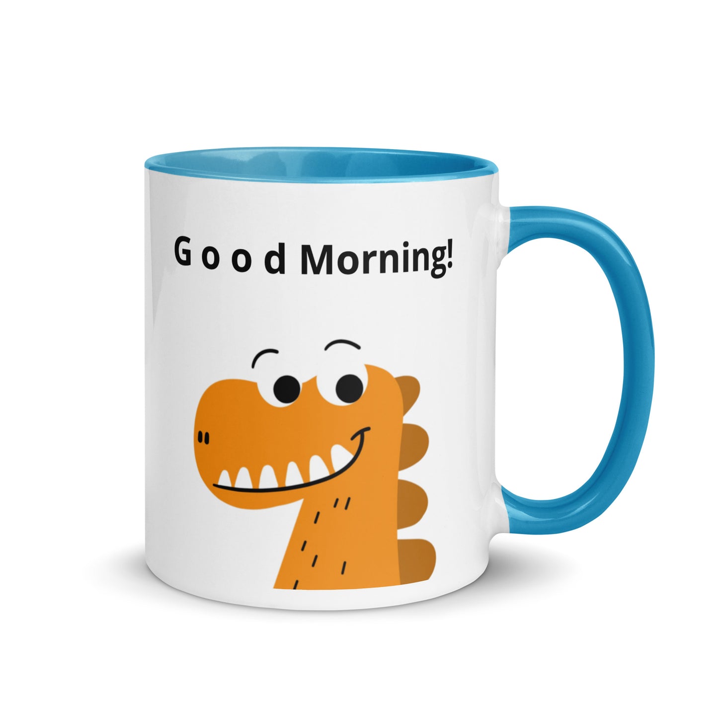 Coffee Mug with Color Inside - Good Morning reindeer design