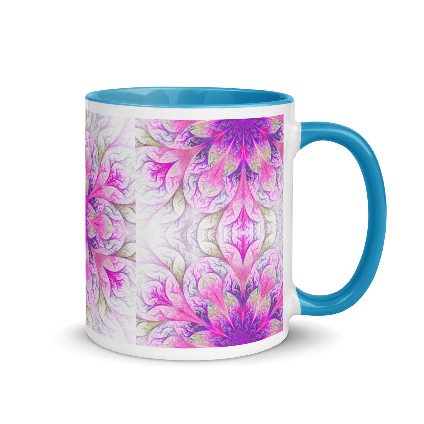 Mug with Color Inside - pretty flower design