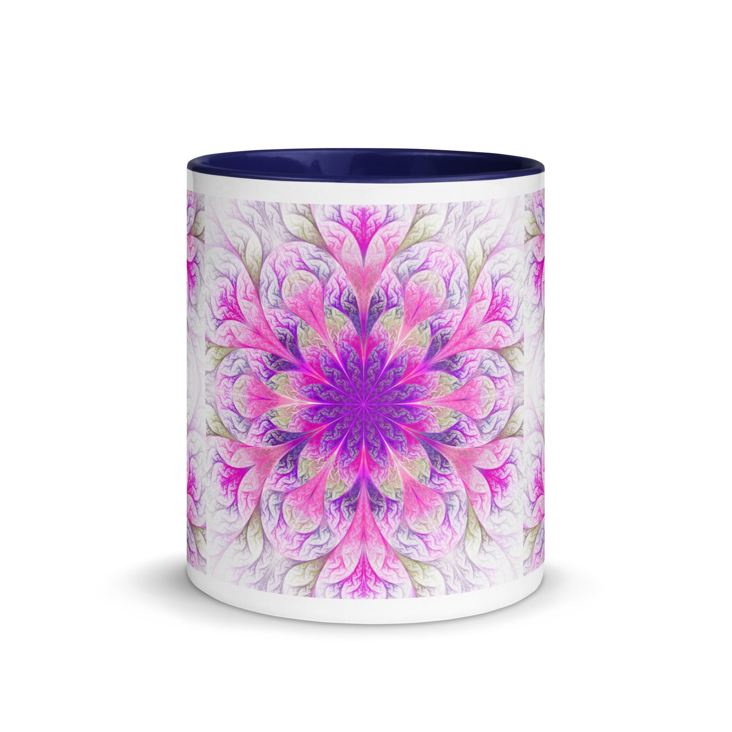 Mug with Color Inside - pretty flower design