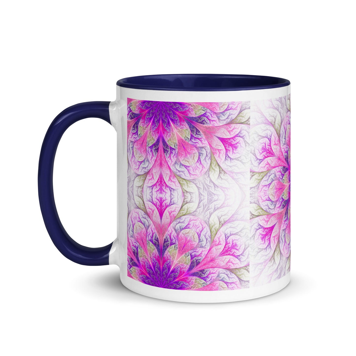 Mug with Color Inside - pretty flower design