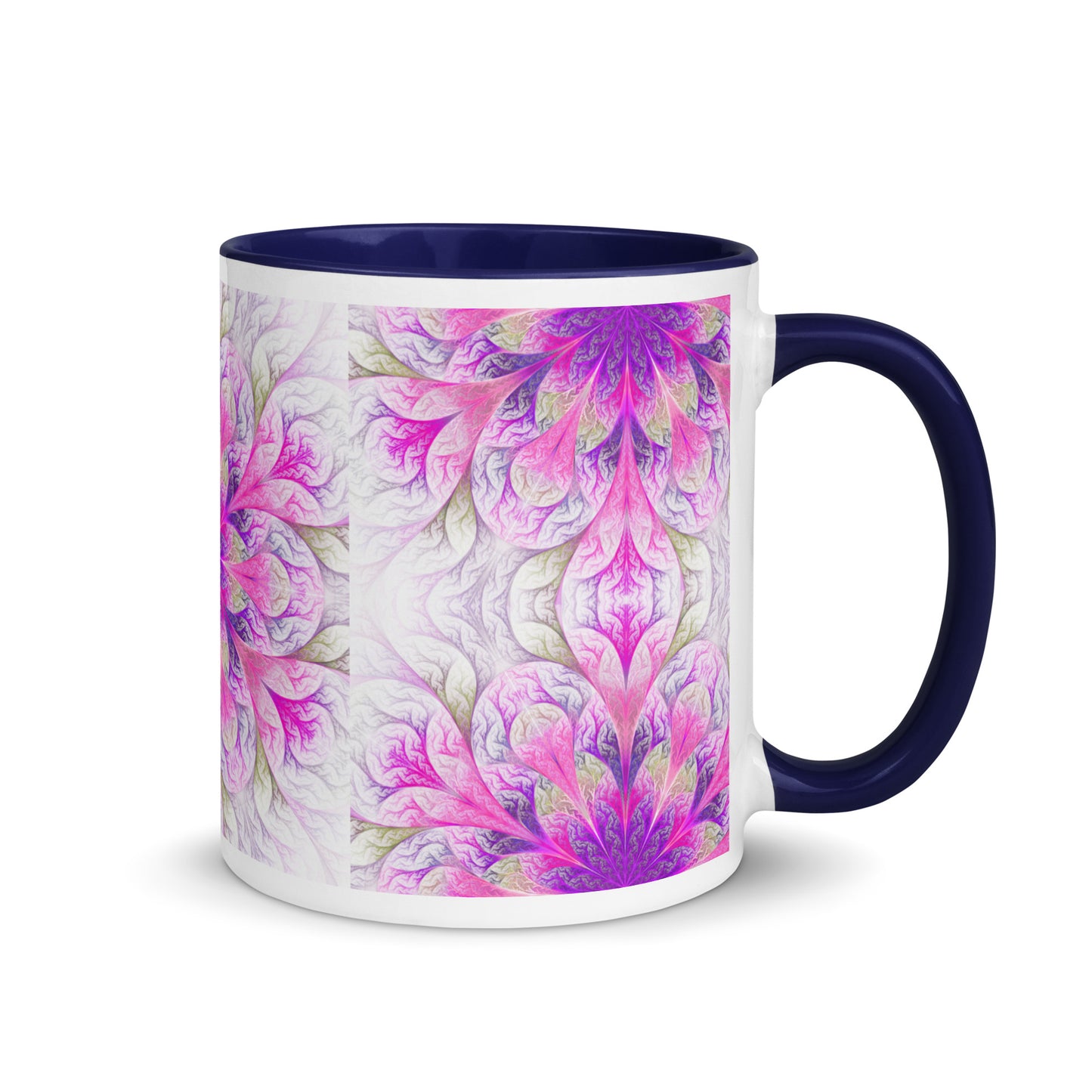 Mug with Color Inside - pretty flower design