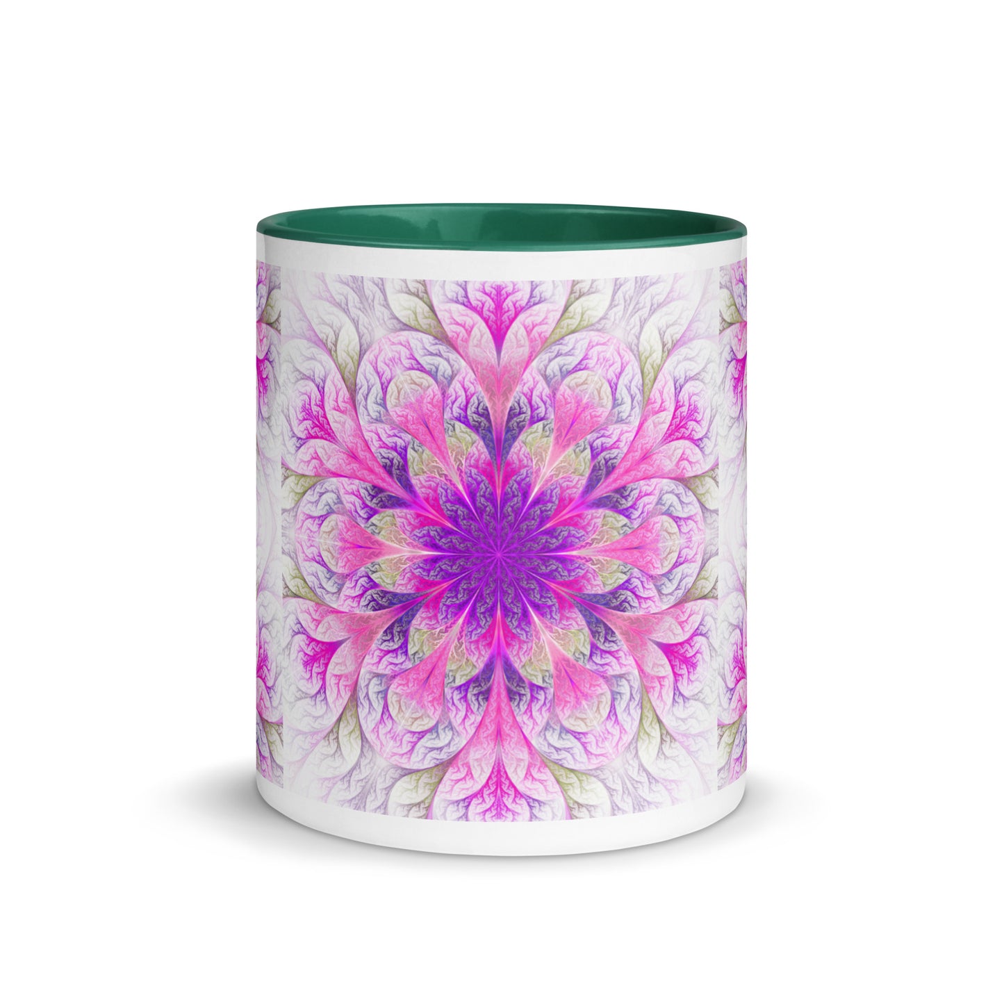 Mug with Color Inside - pretty flower design