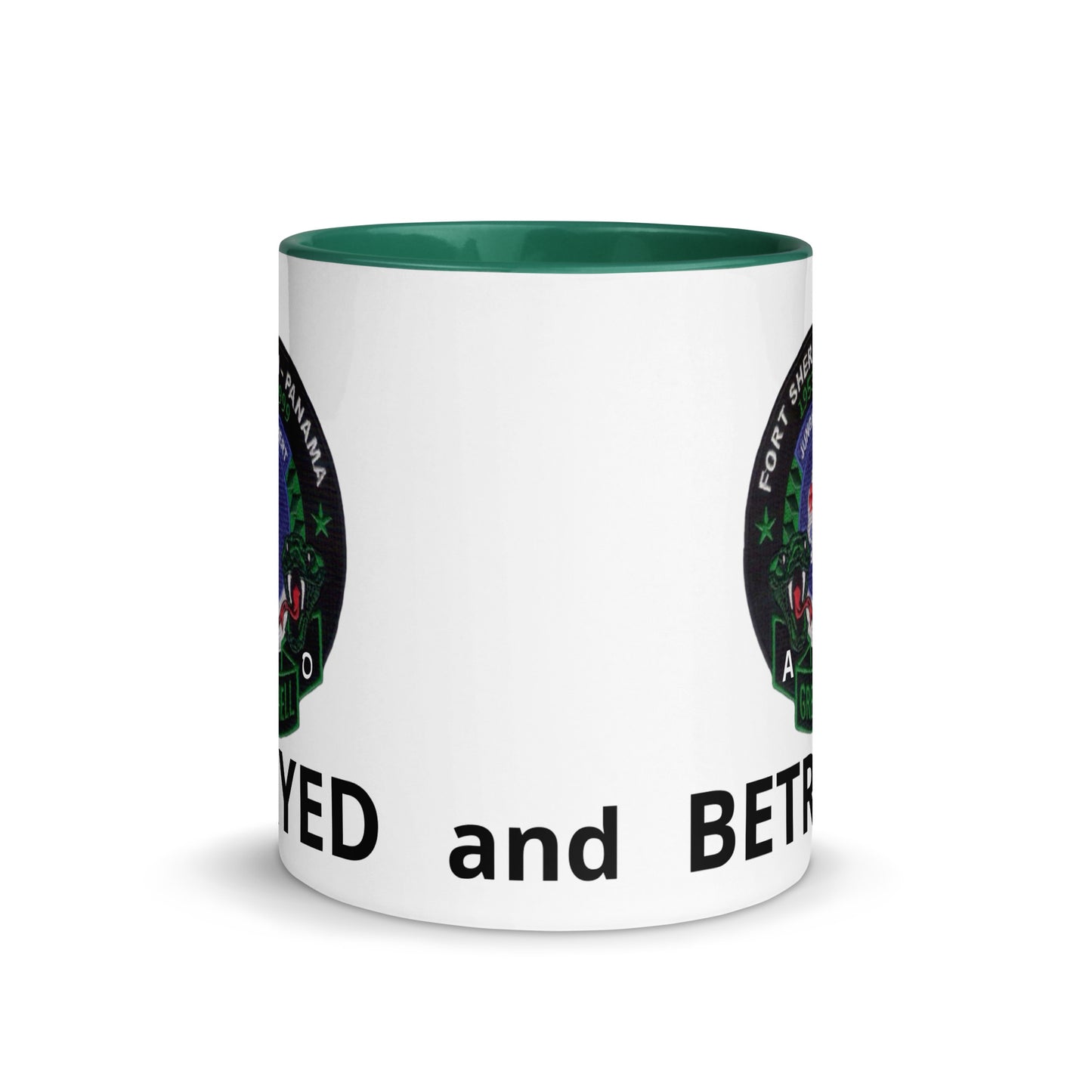 Panama Canal Zone Veterans Mug with Color Inside Green Hell Jungle Expert Design Sprayed and Betrayed