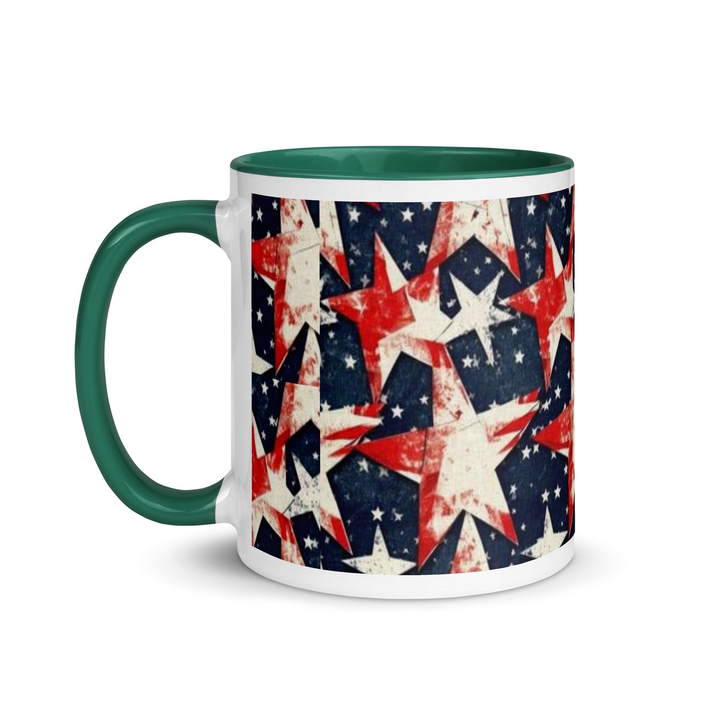 Mug with Color Inside - Red, White and Blue stars