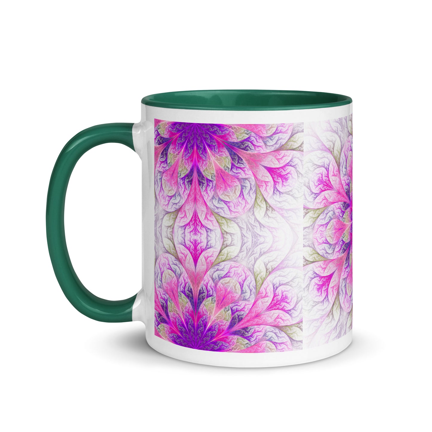 Mug with Color Inside - pretty flower design
