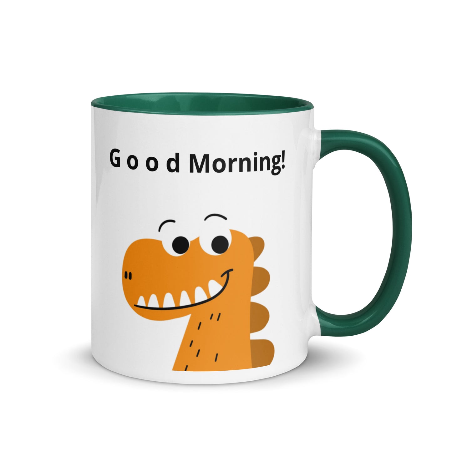 Coffee Mug with Color Inside - Good Morning reindeer design