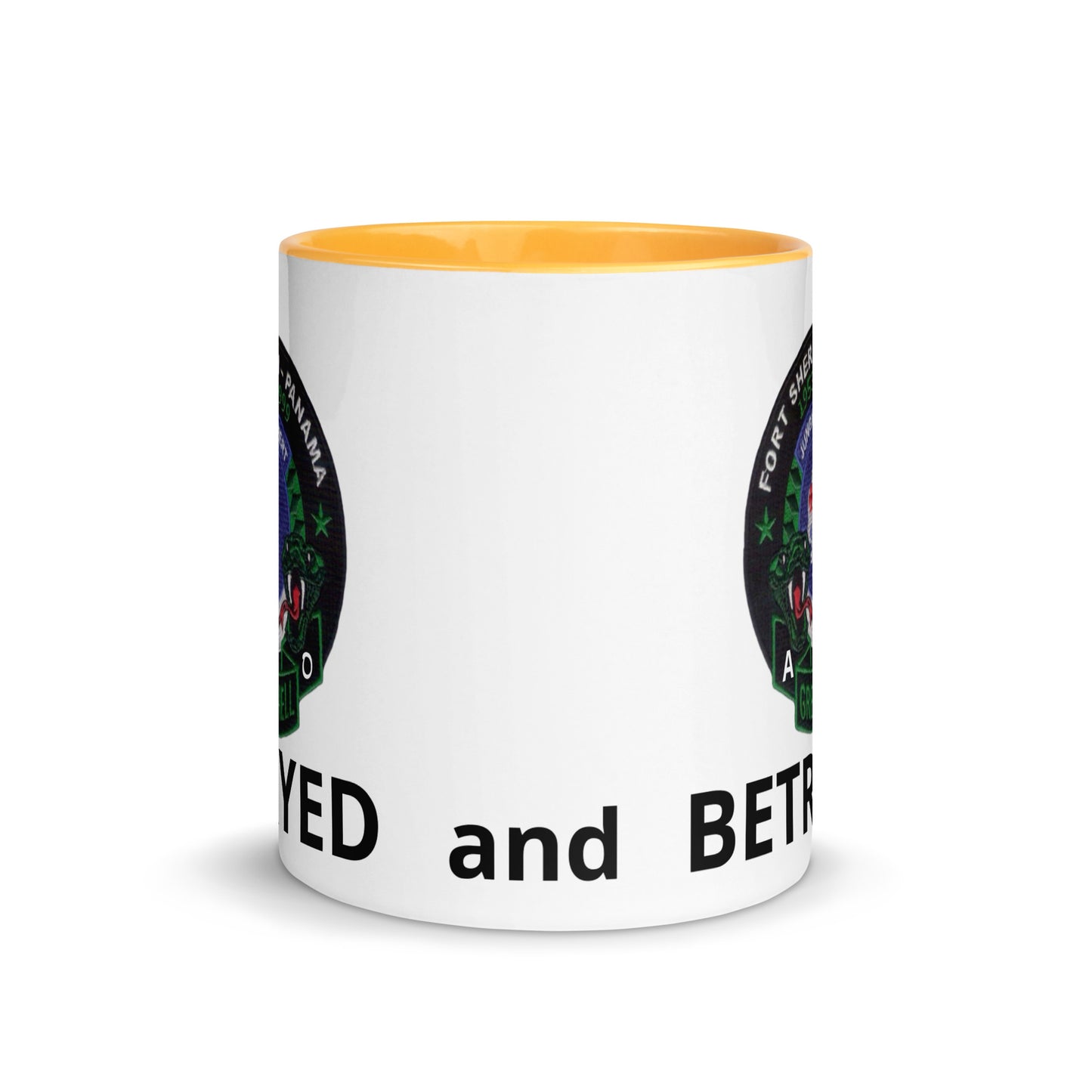 Panama Canal Zone Veterans Mug with Color Inside Green Hell Jungle Expert Design Sprayed and Betrayed