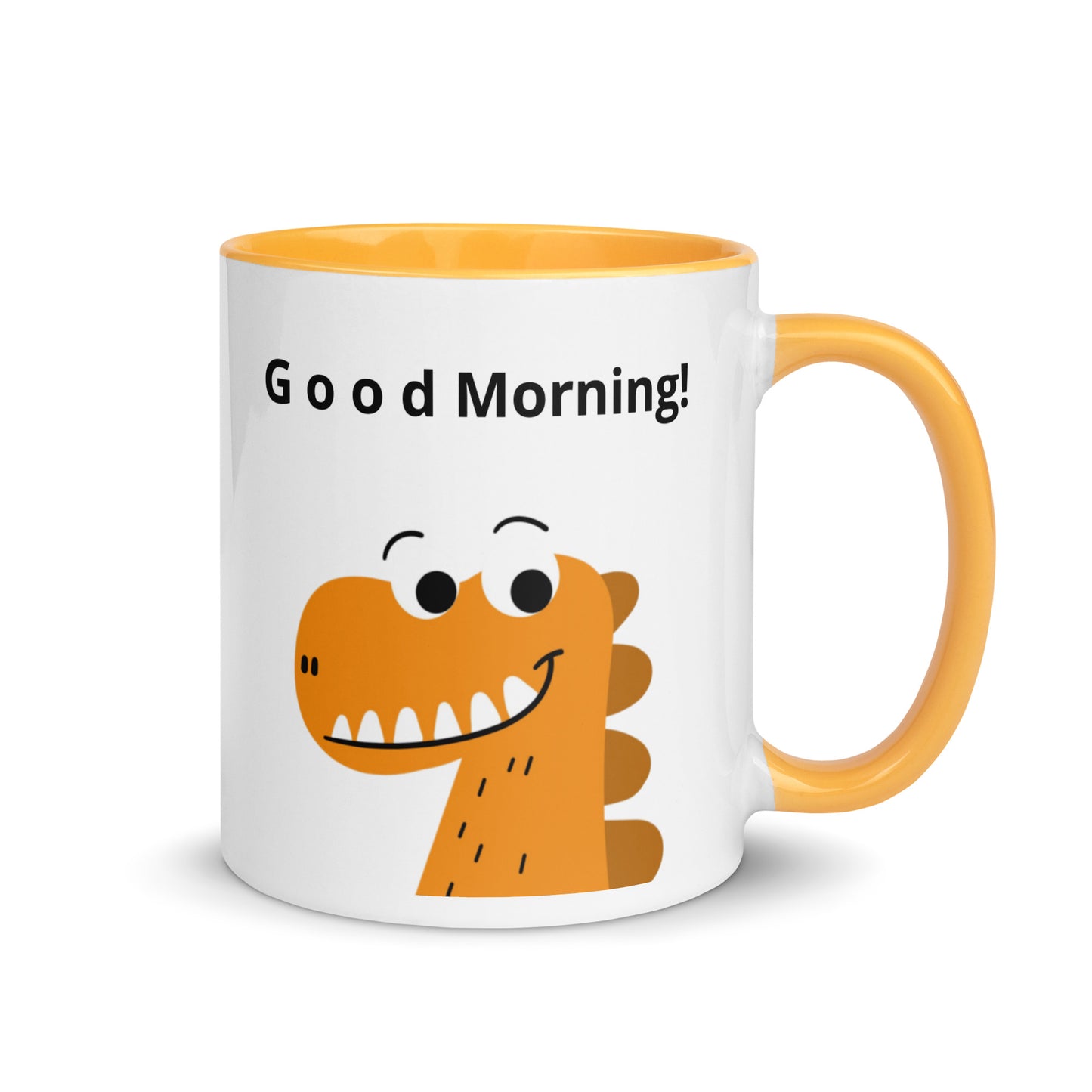 Coffee Mug with Color Inside - Good Morning reindeer design